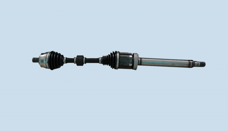 Long handle hollow tube intermediate support type constant velocity drive shaft assembly