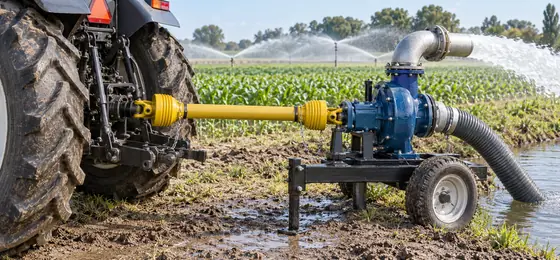 PTO drive shaft for irrigation water pump