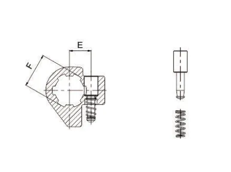 Series 10 Z6 spline bore end view — 6-spline profile